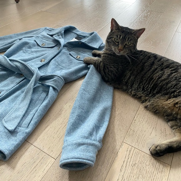 NWT Reitman’s Super Soft Light Blue Shacket - Picture 3 of 9